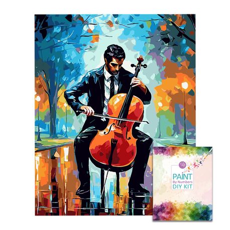 Easy Craft Paint by Number DIY Kit, 50x40cm- Colorful Musicians Image