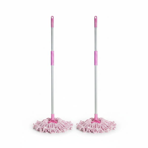 Mop Cotton Head 250g 1.3m Twist Handle for Efficient Floor - 2 Pack