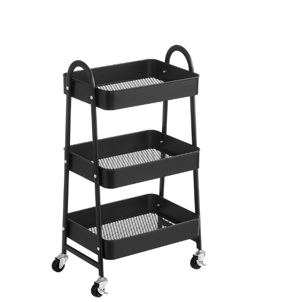 3 Tier Rolling Cart Metal Serving Trolley