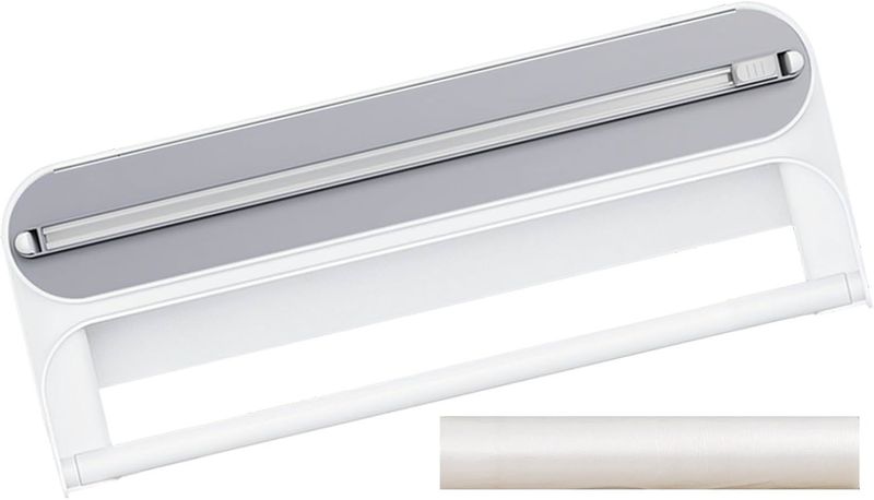 Magnetic 2-in-1 Foil Dispenser &amp; Towel Holder With 100m Cling Film Roll