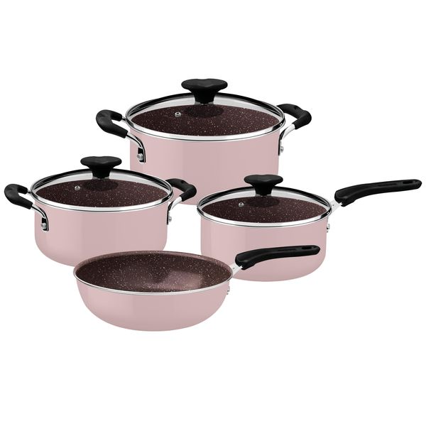 Tramontina 4 Piece Tunis Aluminum Cookware Set With Ceramic Internal Coating