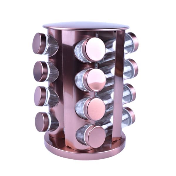 16 Pieces Stainless Steel Kitchen Rotating Spice RackRose Gold Buy