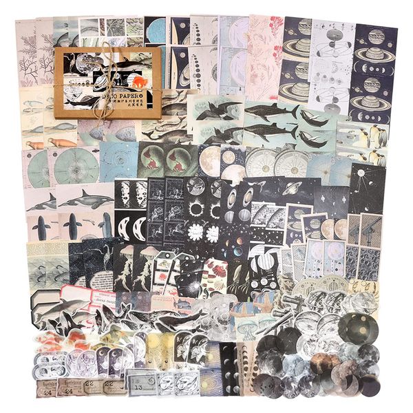 La Laila Galaxy Scrapbook Journaling Supplies Bundle Paper Stickers 200 pcs