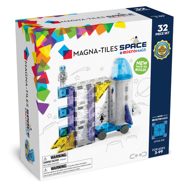 Magna-Tiles - Magnetic Construction Set - MagneticSpace - 32piece