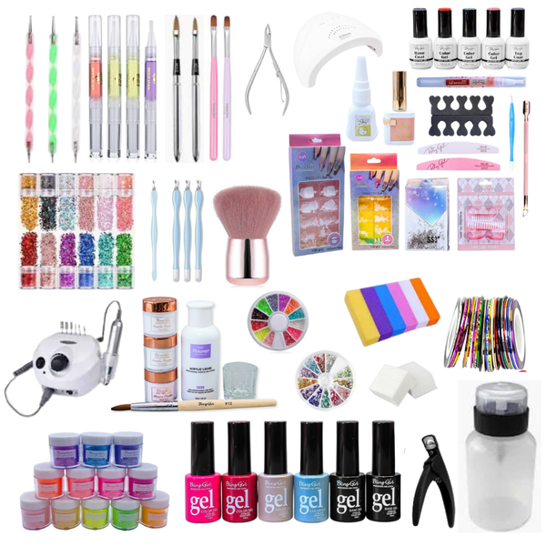 Professional All-In-One Nail Comprehensive Nail Kit with Manual