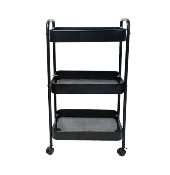 3-Tier Metal Rolling Cart