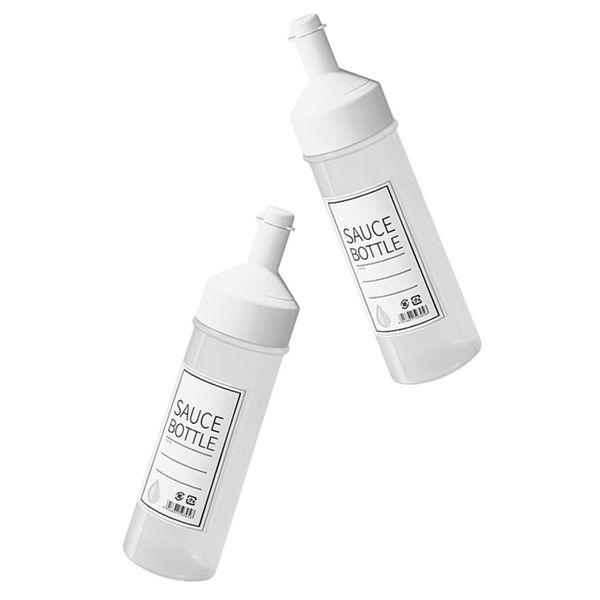 2 Squeeze Bottles with Lids, 350ML, Portable Squeeze Bottles, Sauce Bottle