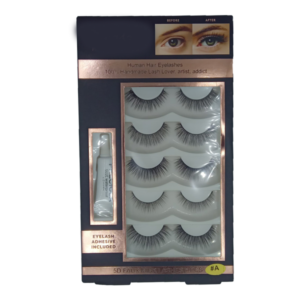 5D Faux Mink EyeLashes 5 Pieces #A