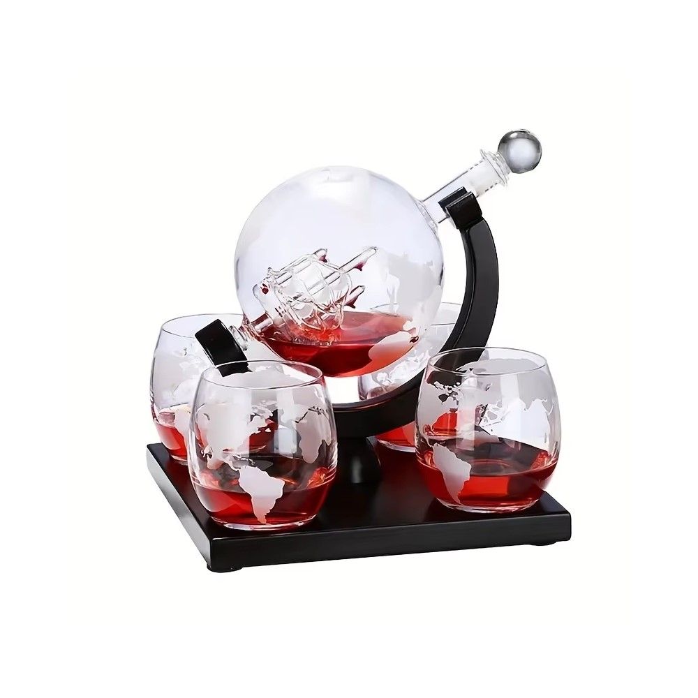 Maverton Geometric Whiskey Decanter And Glasses With Engraving - View #4