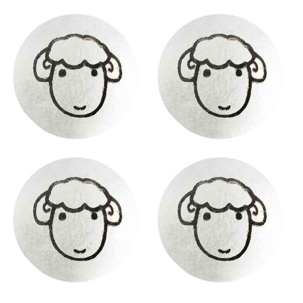 Home Laundry Moisture Absorbing Cotton Tumble Dryer Balls Set of 4(5cm)