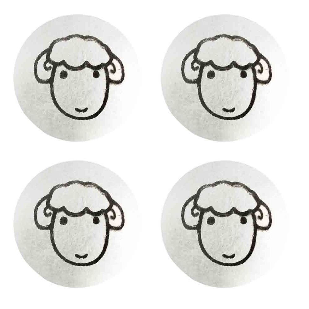 Home Laundry Moisture Absorbing Cotton Tumble Dryer Balls Set of 4(5cm