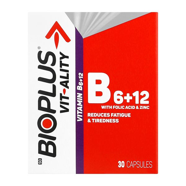 Bioplus Vit-ality Supplement Vitamin B6 and B12 Capsules - 30 Capsules