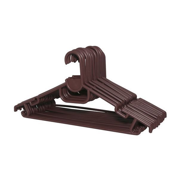 Soul Lifestyle Plastic Clothes Hangers Bulk Set - Pack of 80 -Brown