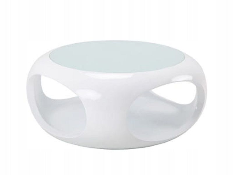 Coffee Tables - Tempered Glass Top - White Base