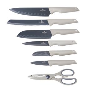 Berlinger Haus 7-Piece Stainless Steel Non-Stick Knife Set - Aspen ...