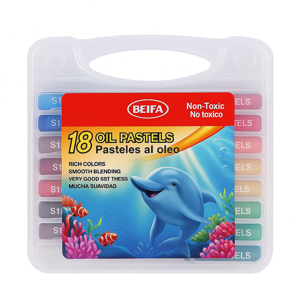 BEIFA Oil Pastels Set - 18 Vibrant Colors
