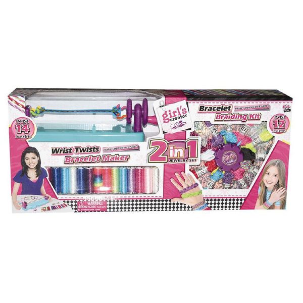 Girl's 2 in 1 Bracelet Making Kit