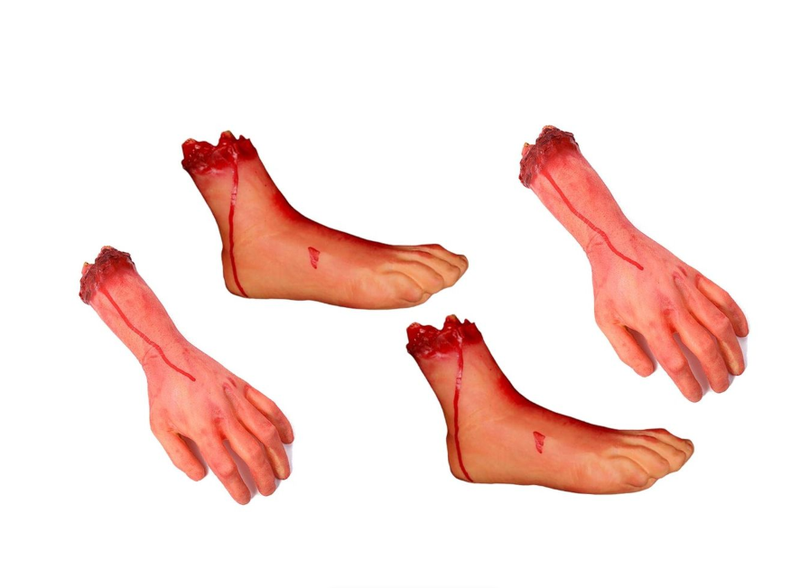 Halloween Severed Foot And Hand - 2 Pairs