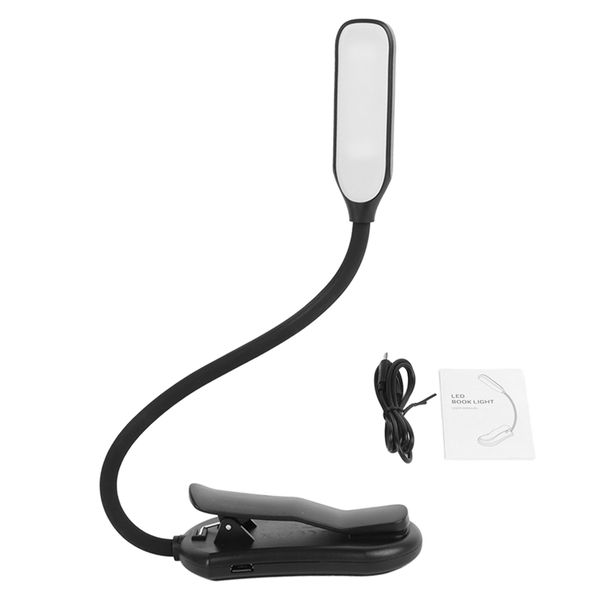 Clip On Reading Light Flexible Gooseneck Design USB Charging