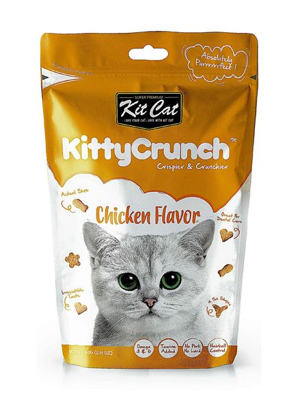 Kit Cat Kitty Crunch Chicken Flavour Cat Treats 60g single pack