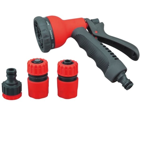Qualitools - Adjustable Spray Gun Set (8 Patterns) - (5 Pieces)