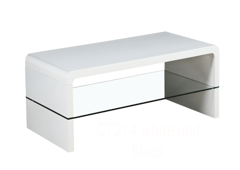 Arch High Gloss Coffee Table White