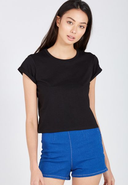 Women's Supré Baby Tee-Black