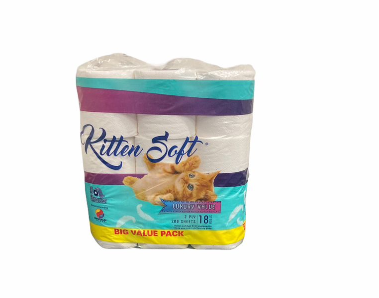 Kitten Soft Luxury Mini Toilet Rolls - 2ply - 18 pack