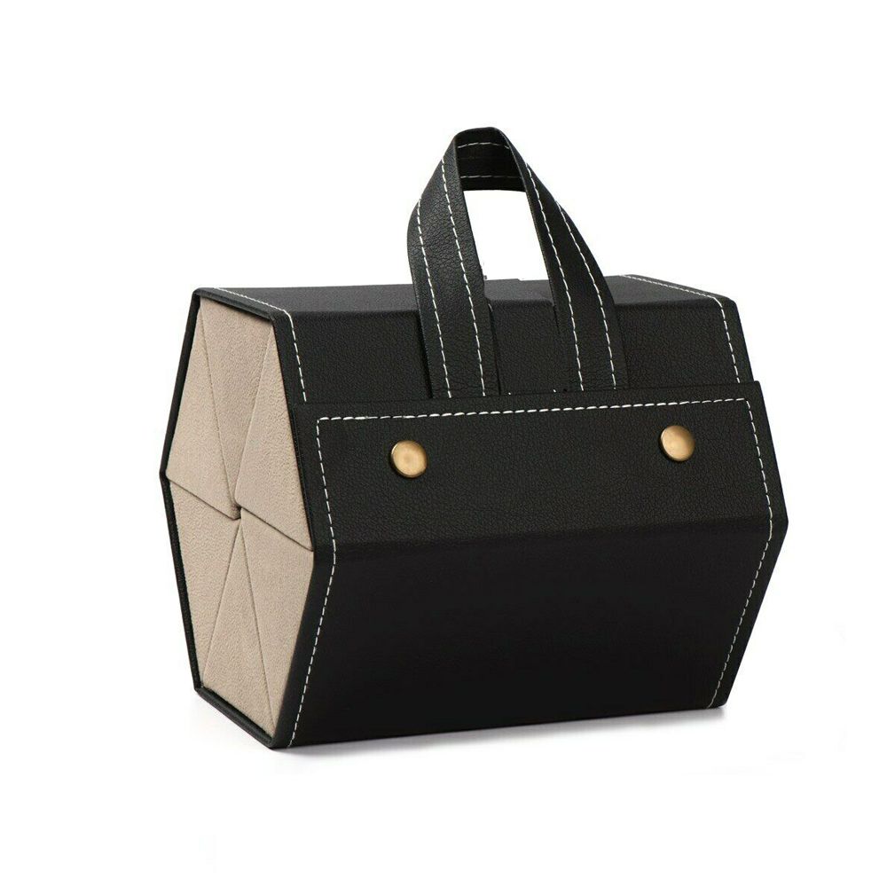 6 Slots Foldable PU Leather Sunglasses Eyeglasses Travel Organizer Case