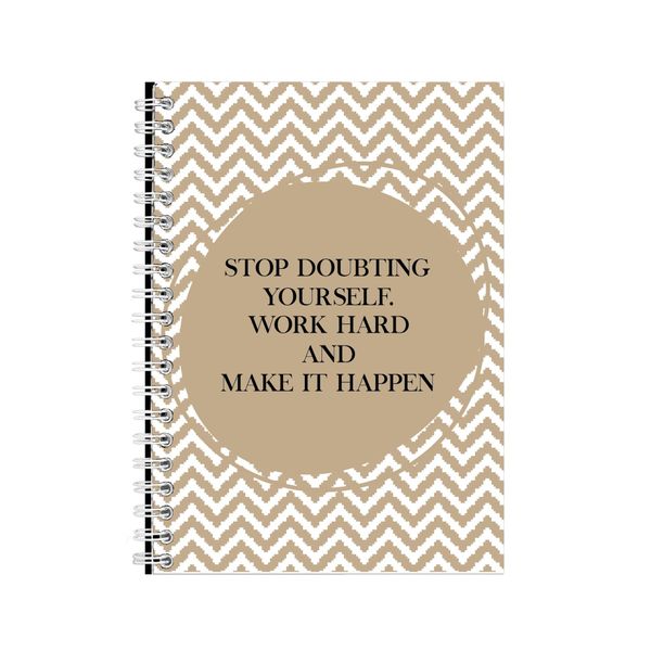 Work A5 Notebook Spiral Lined Motivational Sayings Graphic Notepad Gift 148