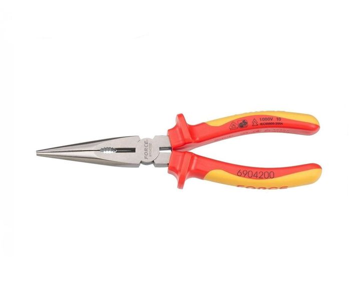 Force - Insulated Long Nose Plier - 200mm - 4 Pack