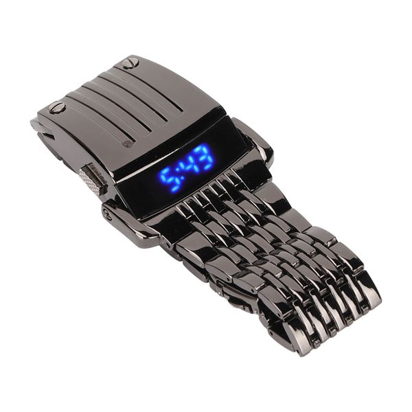 Alloy Watch Black Blue Light Digital