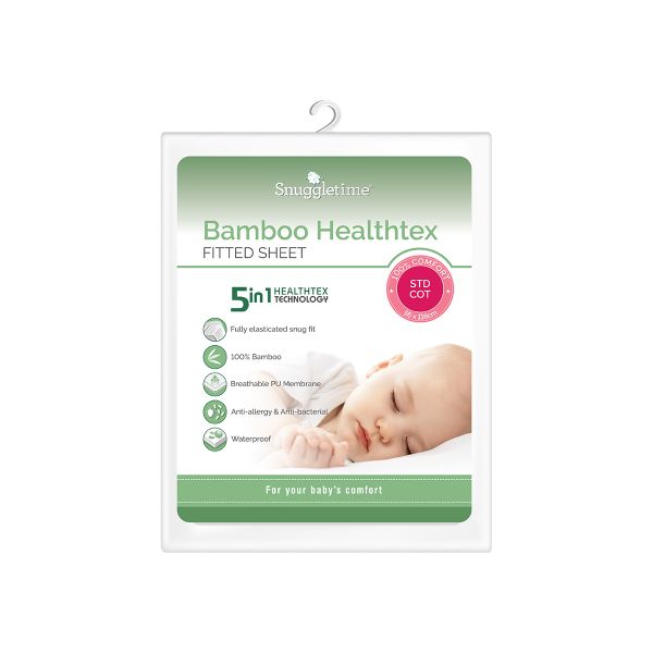 Snuggletime Bamboopaedic Healthex Fitted Sheet - Standard Cot