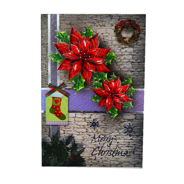 Poinsettia Theme Christmas Cards