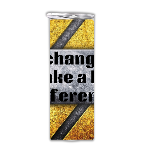 15 oz Skinny Tumbler with straw &amp;lid-Double Wall-Small changes makes a diff
