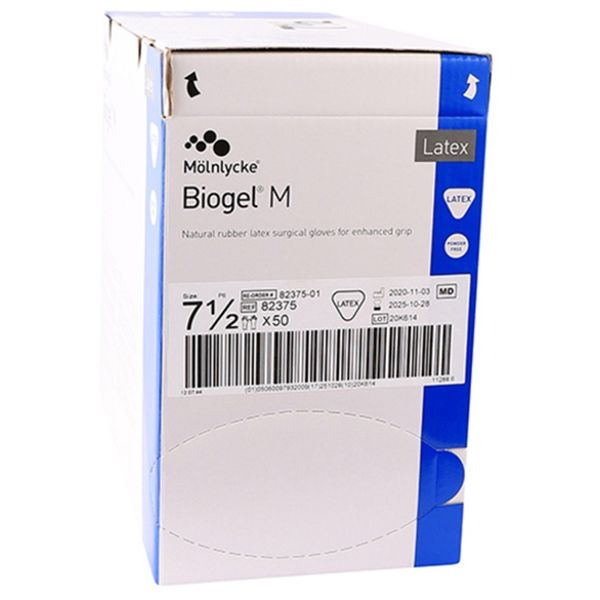Surgical Gloves Biogel M Latex Powder Free 7.5 50's