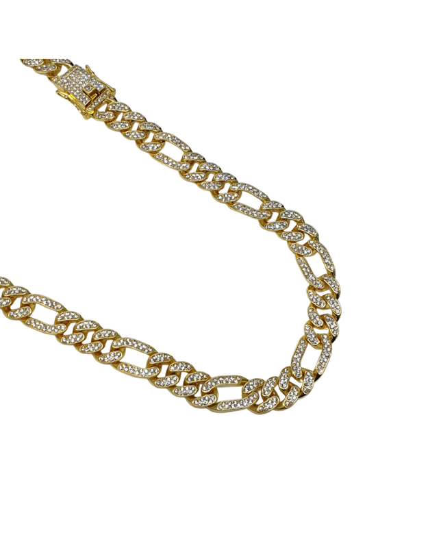 Gold Linked 20 Inch Full Stone Necklace - Bling Creations | Buy Online ...