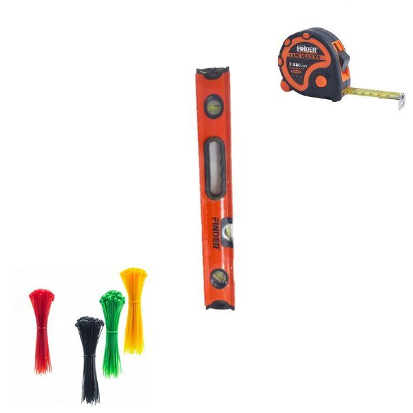 Line Level &amp; Tape Measure with Cable Ties