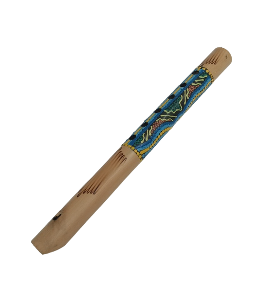 Bamboo Woodwind Flute 6 Holes Handpainted Assorted - 30cm