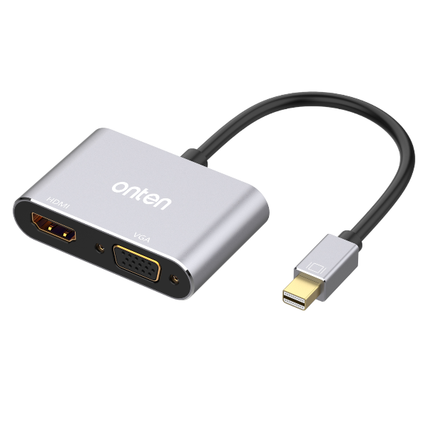 ONTEN 4K Mini DP to HDMI/VGA Adapter - Grey