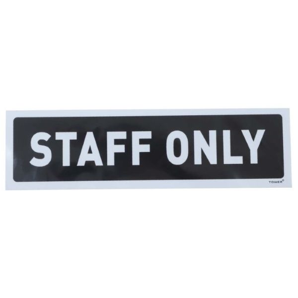 Staff Only Adhesive Sign 180 x 50mm