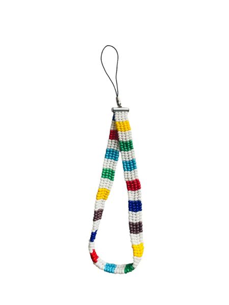 Beaded Amabhinca Zulu Traditional Inspired Cellphone Lanyard Charm