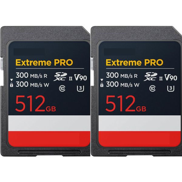 512GB Extreme PRO SDXC UHS-II 300MB/s V90 8K Card