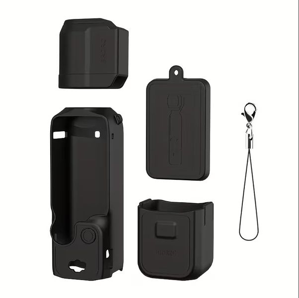 DJI Osmo Pocket 3 Silicone Body Cover - Gimbal &amp; Lens Protector-Black