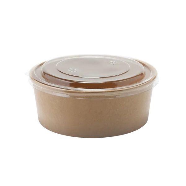 Round Paper Salad Bowl 1301ml - 25 Pack