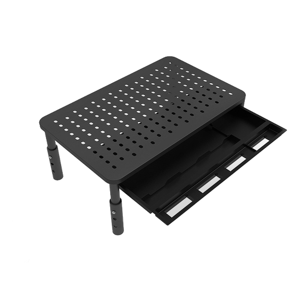 3 Height Adjustable Monitor&amp;Laptop Riser Stand with Storage Drawer
