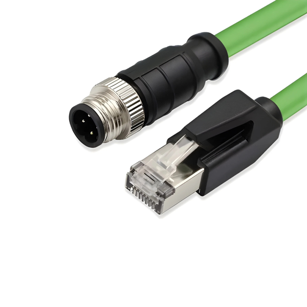 XY-0985-S4742-104/15M: 15m Profinet M12 D-Coded to RJ45 Cordset