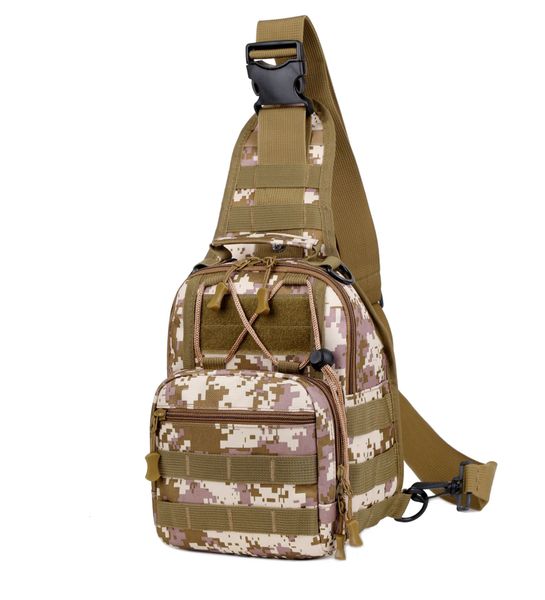 Tactical Sling Bag Chest Pack for Outdoor and Travel - Desert Camo