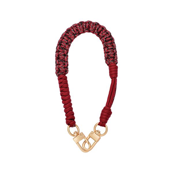 Monochrome Cotton Rope Woven Car Keychain Women Handbag Ornament