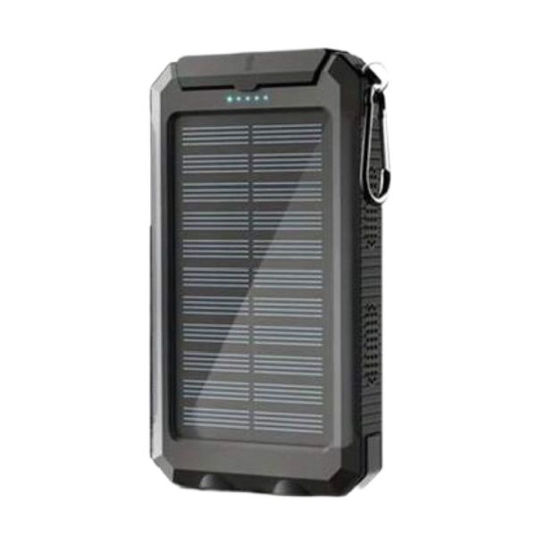 Premium Solar Panelled Power Bank 20000mAh - Black